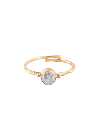 A Beautiful Story - Faithful - Guld Ring GP - Moonstone - Onesize